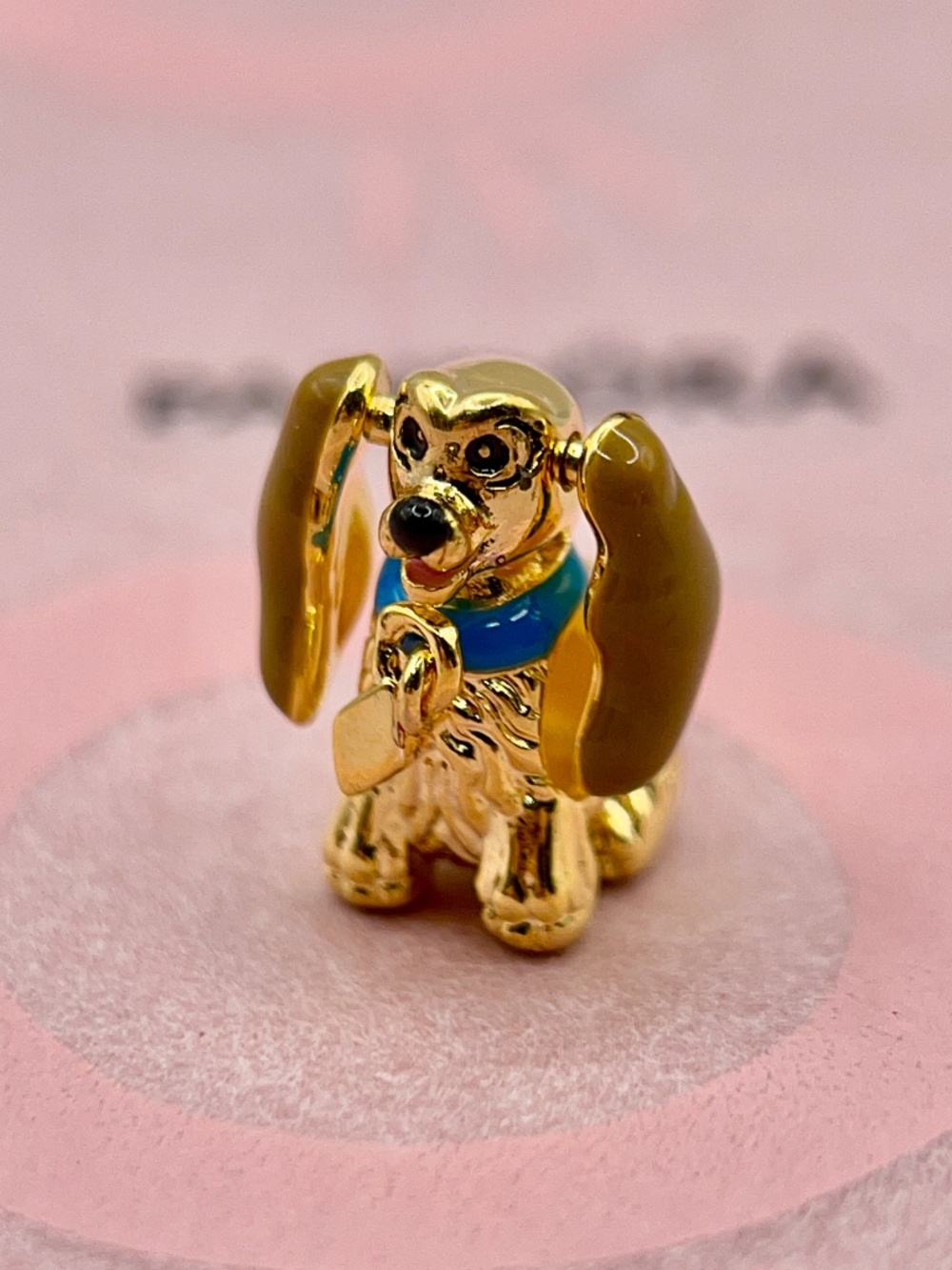 Pandora Disney Lady and the Tramp Lady Gold-Plated Charm - Picture 2 of 8